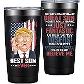 Grifarny Son Gifts from Mom, Dad - Christmas, Birthday Gift for Adult Sons -Father's Day Gifts for Sons - Best Son Ever Tumbler 20 oz