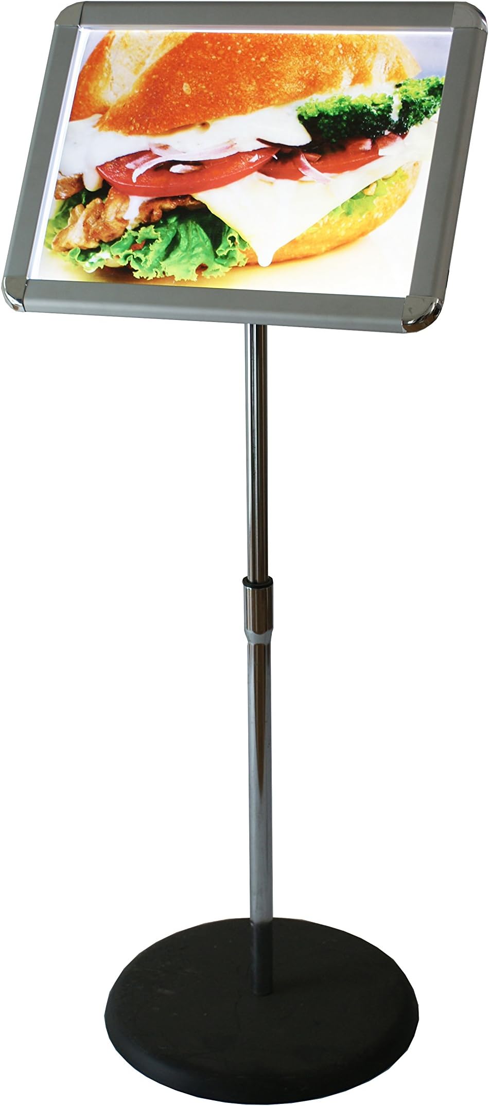 Centch Edgelit LED Display Sign Stand Aluminum Snap Poster Open Frame Black-Board for Retail Promotion Indoor Menu Board 297 x 420mm