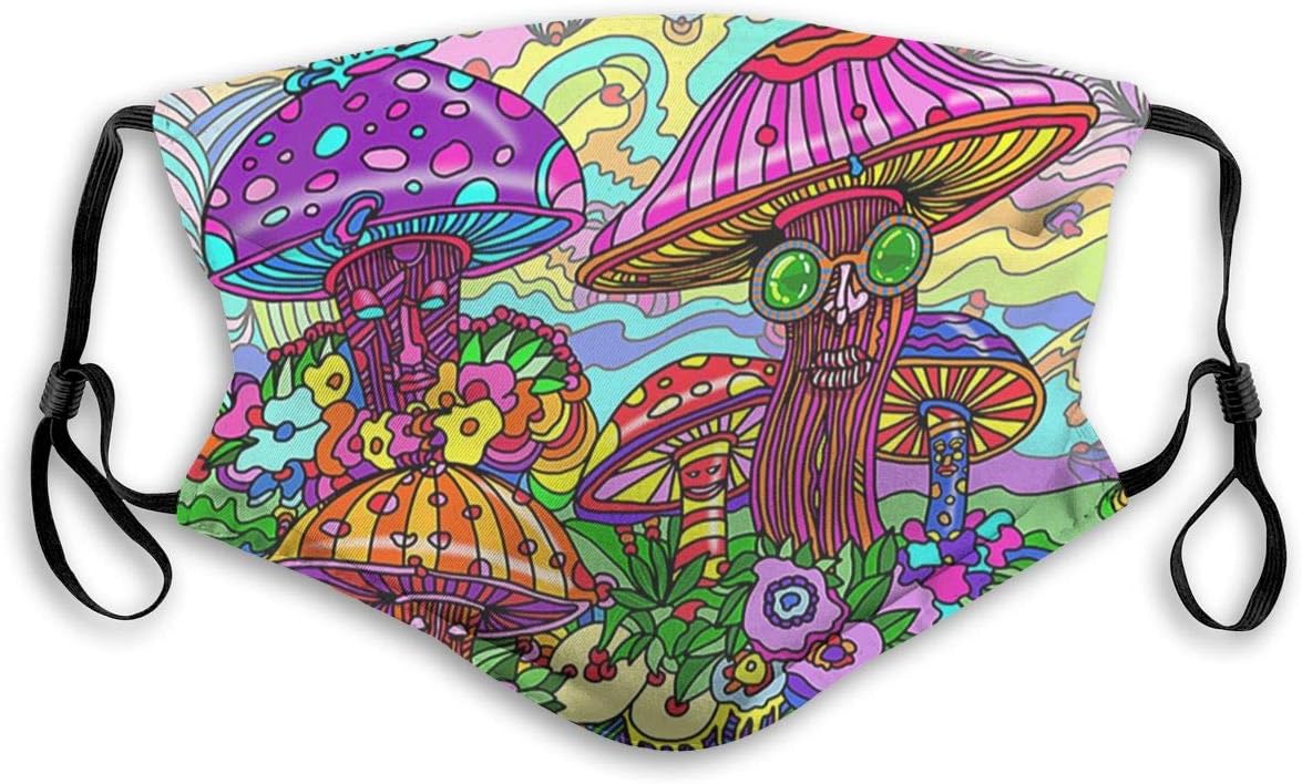 Psychedelic Acid Trippy Smoke Mushrooms Hippie Art Mouth Filters Ma-sk N99 Reusable Face Dust M-Ask
