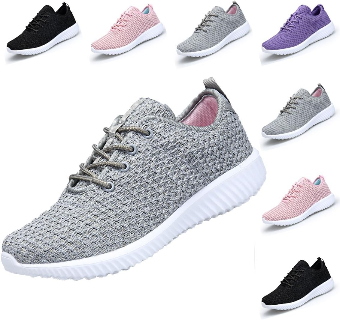 Women's Tennis Shoes Breathable Running Sneakers Lightweight Walking Work Shoes