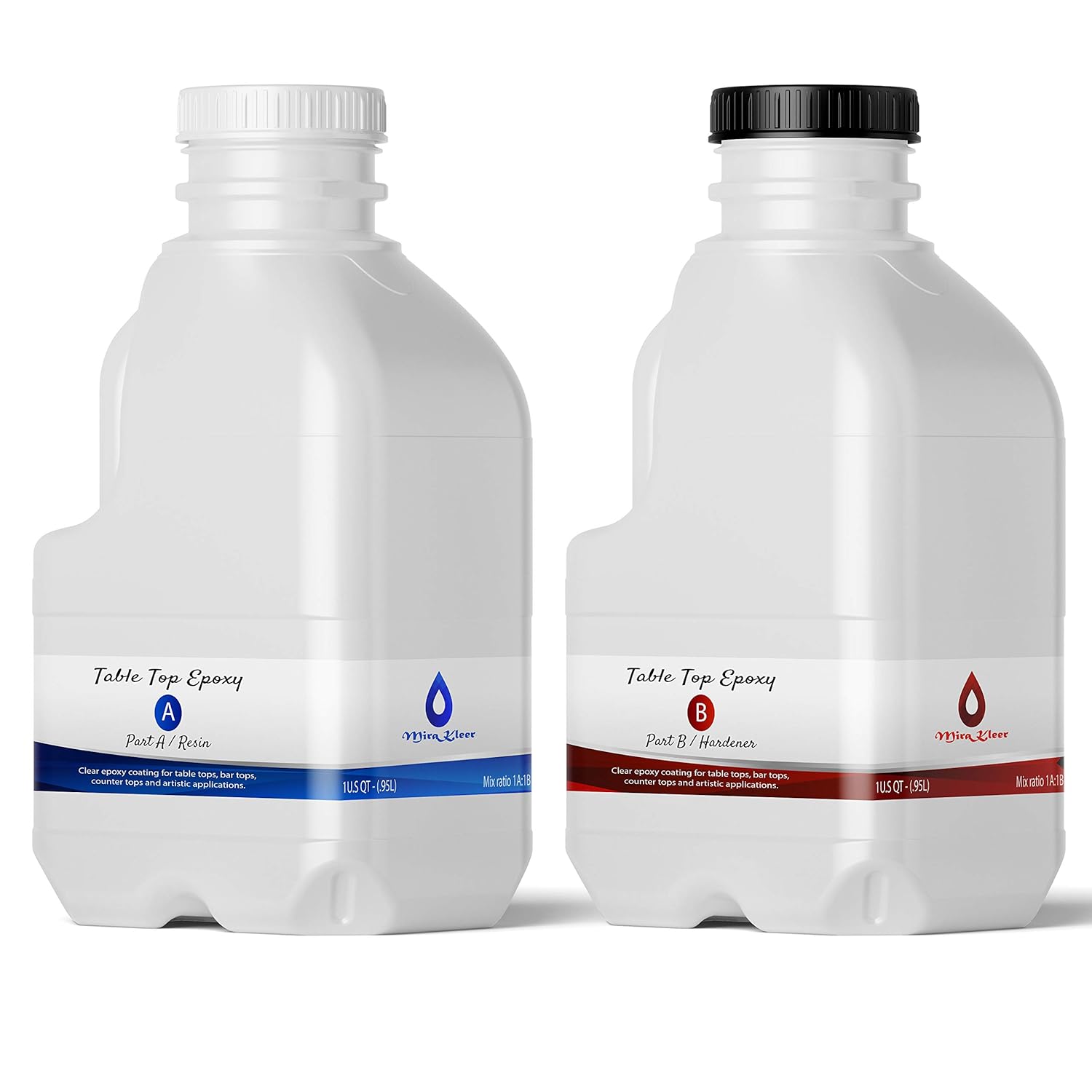 Mirakleer Table Top Epoxy Resin Crystal Clear Half Gallon Kit
