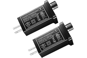 Lustaled 2PCS 30V 13W LED Transformer Replacement Class 2 Power Supply, Waterproof IP44 Low Voltage Seasonal Use LED Driver Yard Inflatable Adapter US Plug for Christmas String Light, Lawn Lights