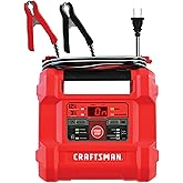 CRAFTSMAN 12A Car Battery Charger and Maintainer, 4-in-1 Solution, Battery Tester, for 6V/12V Power Sport, Automotive, and Marine Batteries, CMXCESM258