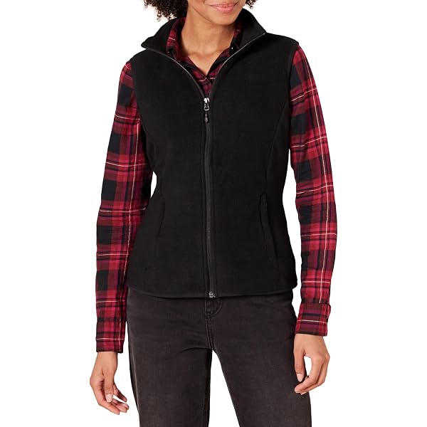 MAGCOMSEN Women's Fleece Vest - Zip Up Sleeveless Jacket With Pockets, Lightweight Warm Polar Vest