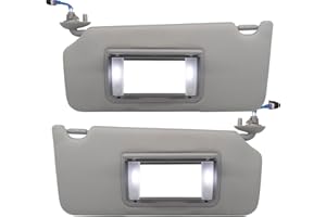 CRAZYPARTS Driver Left & Passenger Right Side Sun Visor Replacement Compatible with Honda Accord 2008 2009 2010 2011 2012 2013 2014 2015 2016 with LED Light Replaces# 83280-TA5-A51ZA 83280TA5A51ZA
