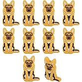CHGCRAFT 10Pcs Shepherd Dog Silicone Beads Pen Silicone Loose Spacer Beads for DIY Necklace Bracelet Earrings Keychain Crafts Jewelry Making