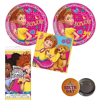 Rdc Fancy Nancy Party Supplies For 16 Guests Plates Napkins