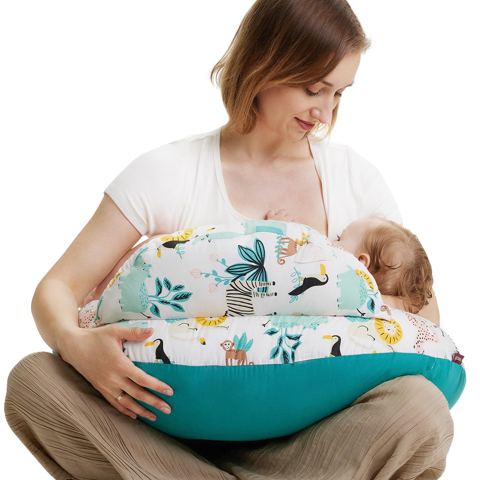 Nursing Pillow For Breastfeeding – Ergonomic C-Shape, Removable Washable Cover, Baby Feeding Support