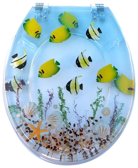 Tropical Fish Resin Toilet Seats Amazon.co.uk Kitchen & Home