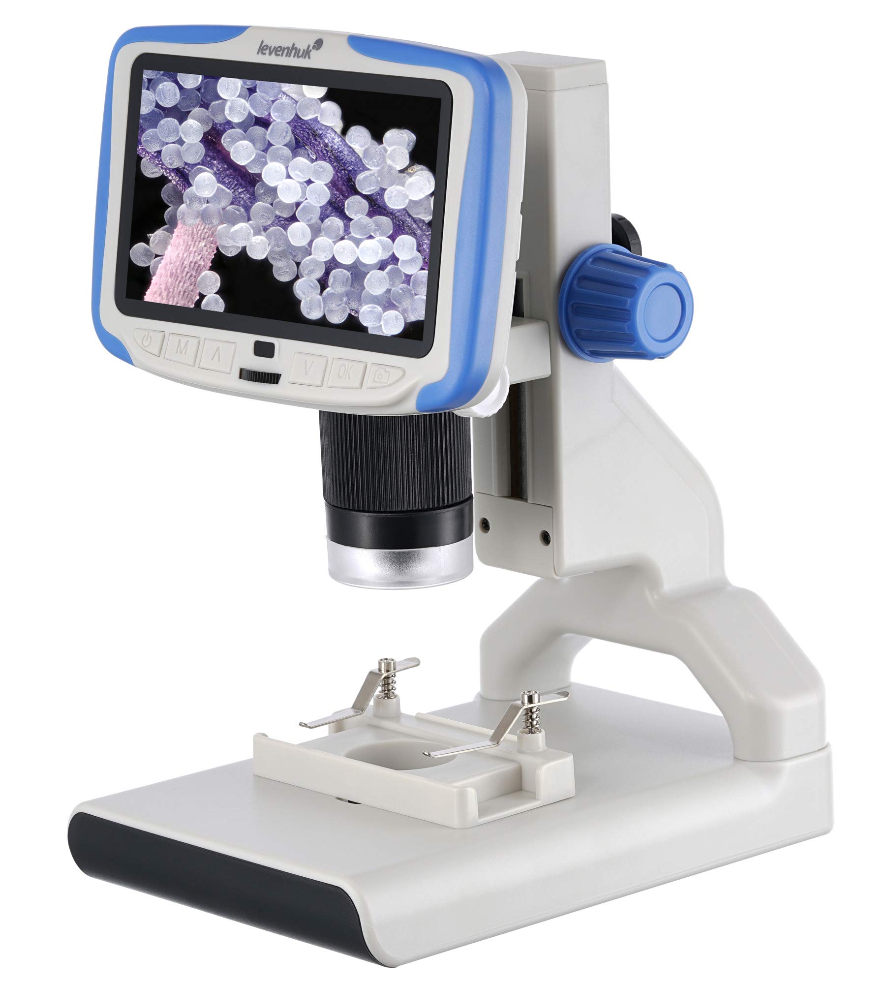 Levenhuk Rainbow DM500 Digital Wireless Microscope with 5” LCD screen, 10x-200x Magnification, Remote Control and Slides in the Kit