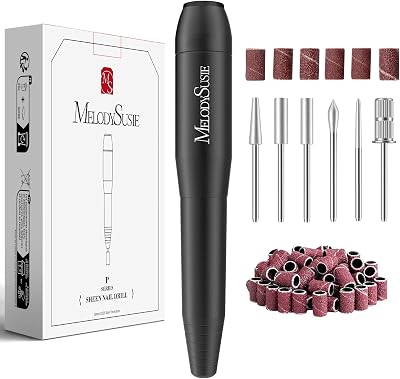 MelodySusie PC120I Nail Drill 20000RPM E File for Beginners Black