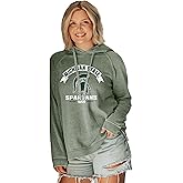 Blue 84 NCAA womens Ncaa Officially Licensed Women's Hooded Sweatshirt Burnout Vintage Scholar