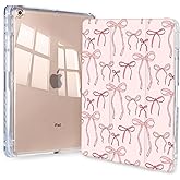 Watbro Case for iPad 9th / 8th / 7th Generation (2021/2020/2019) 10.2 inch, Slim Trifold iPad 9th Generation Case Clear Back Transparent Cover with Pencil Holder & Auto Sleep/Wake Cover