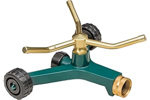Orbit 58257N Lawn and Garden 3-Arm Metal Sprinkler with Wheel Base
