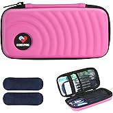 CDBXPRG Insulin Cooler Travel Case,Diabetic Cold Pack Organizer Bag with 2 Reusable Ice Packs for Insulin Pen and Other Medication Diabetic Supplies Pink