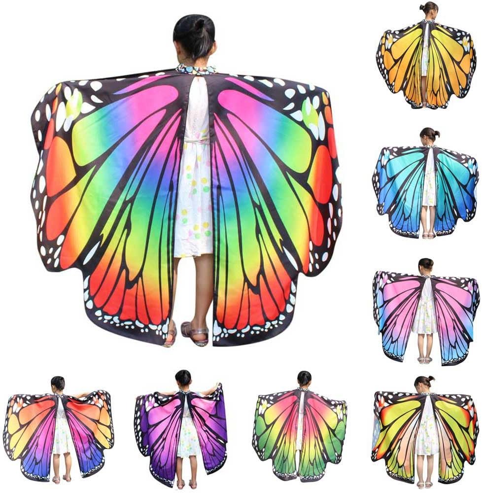 Zcuhen Kid Baby Girl Butterfly Wings Shawl Scarves Nymph