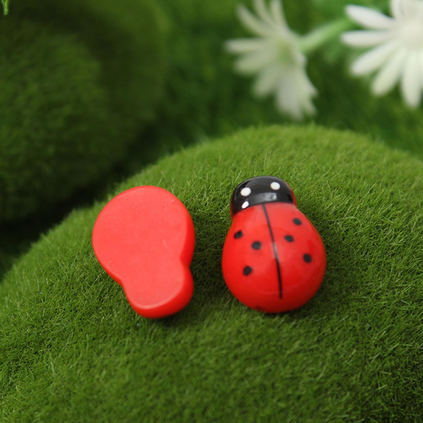 30 PCS Cute Ladybug Car Stickers, Red Self-Adhesive Ladybugs Cars Decorations Ornaments for DIY Crafts, Lady Bugs Decor for Scrapbooking Fairy Garden Party Home