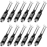 AEDIKO Matching Transformer 12pcs UHF/VHF/FM Balun Antenna Transformer 75 Ohm to 300 Ohm Adapter Converter with F Female Jack for TV, Radio, Coax Antenna