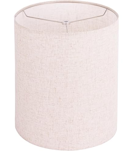 Aspen Creative Lampenschirm – Trommelförmig, Gelbbraun, 20,3 X 20,3 X 27,9 Cm, Für Tisch- & Akzentlampen