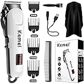 KEMEI Hair Clipper for Men Professional Cordless Electric Rechargeable Hair/Beard Trimmers for Men, Self Hair Cutting Haircut Kit, Adjustable Barber Clippers with LCD Diaplay