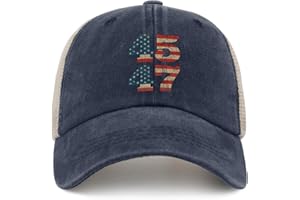 TYWONMY Trump Hat 45 47 Trump Hat for Men Baseball Caps Vintage Cap