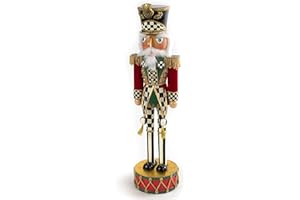 MACKENZIE-CHILDS Decorative Nutcracker Figurine, Wooden Nutcracker Christmas Home Decor, Tall Highland