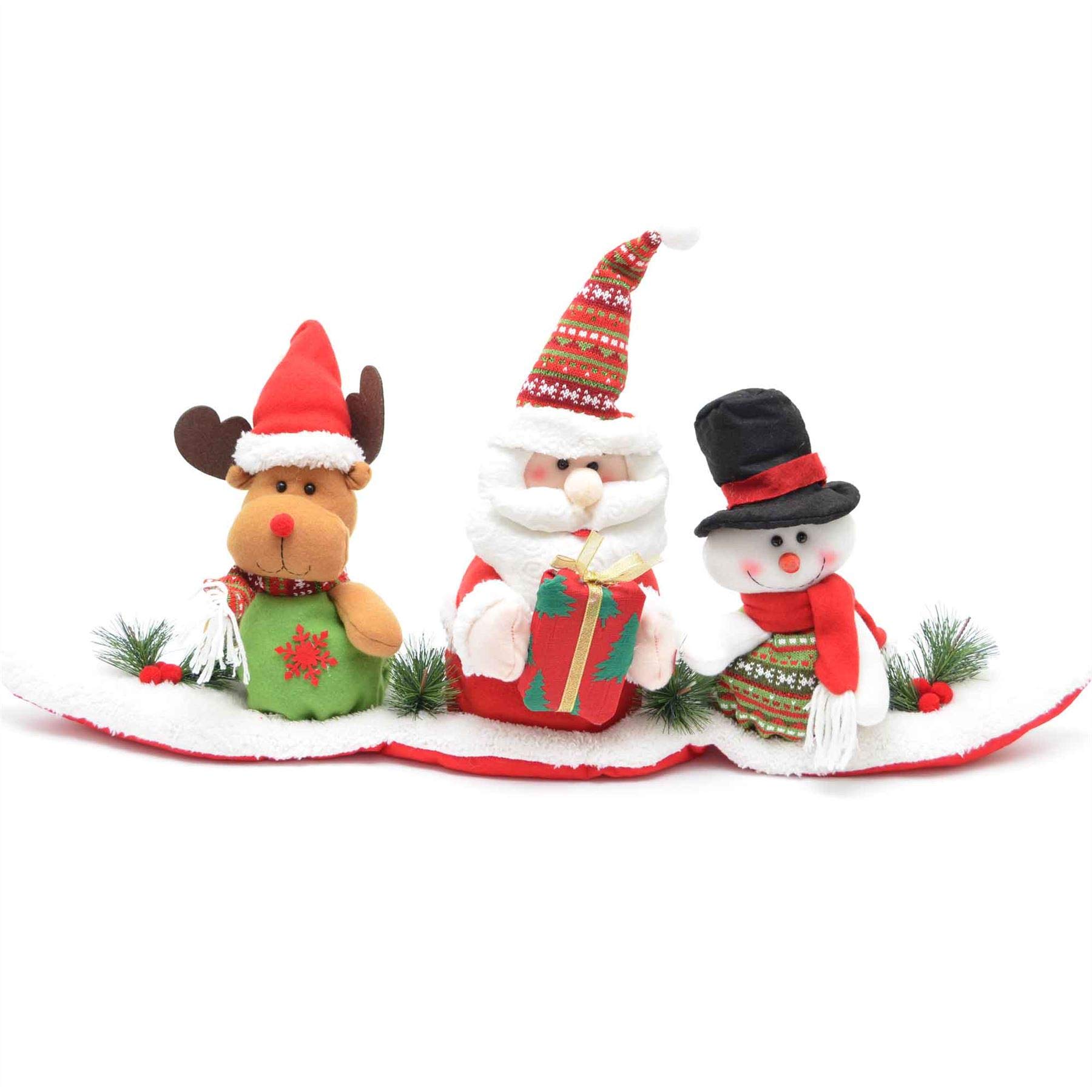 3 Teddy Set Christmas Decorations Animatic Party Decoration Santa Snowman Reindeer