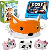 Toddler Headphones Wireless, Kids Bluetooth Earphones, Safe Volume - Wired School Headphones for Kids with 3.5 MM Jack and Travel Bag - Toddler Airplane Accessories for Boys & Girls - Fox