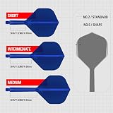 Target Darts K-Flex No2 Integrated Flights & Shafts Blue Pack of 3 view 3