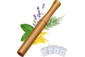 VOXXC Quit Smoking Inhaler,Essential Oil Inhaler,Portable Smokeless Inhalers,Wooden Vaporless Inhaler,Bad Breath Treatment for Adults,Mini Travel Essentials-1