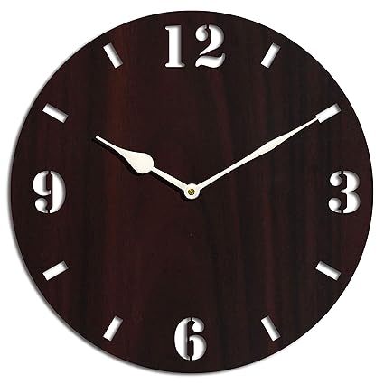 Studio Shubham Wooden wenge Wall Clock(26.5cm x 26.5cm x 3cm)