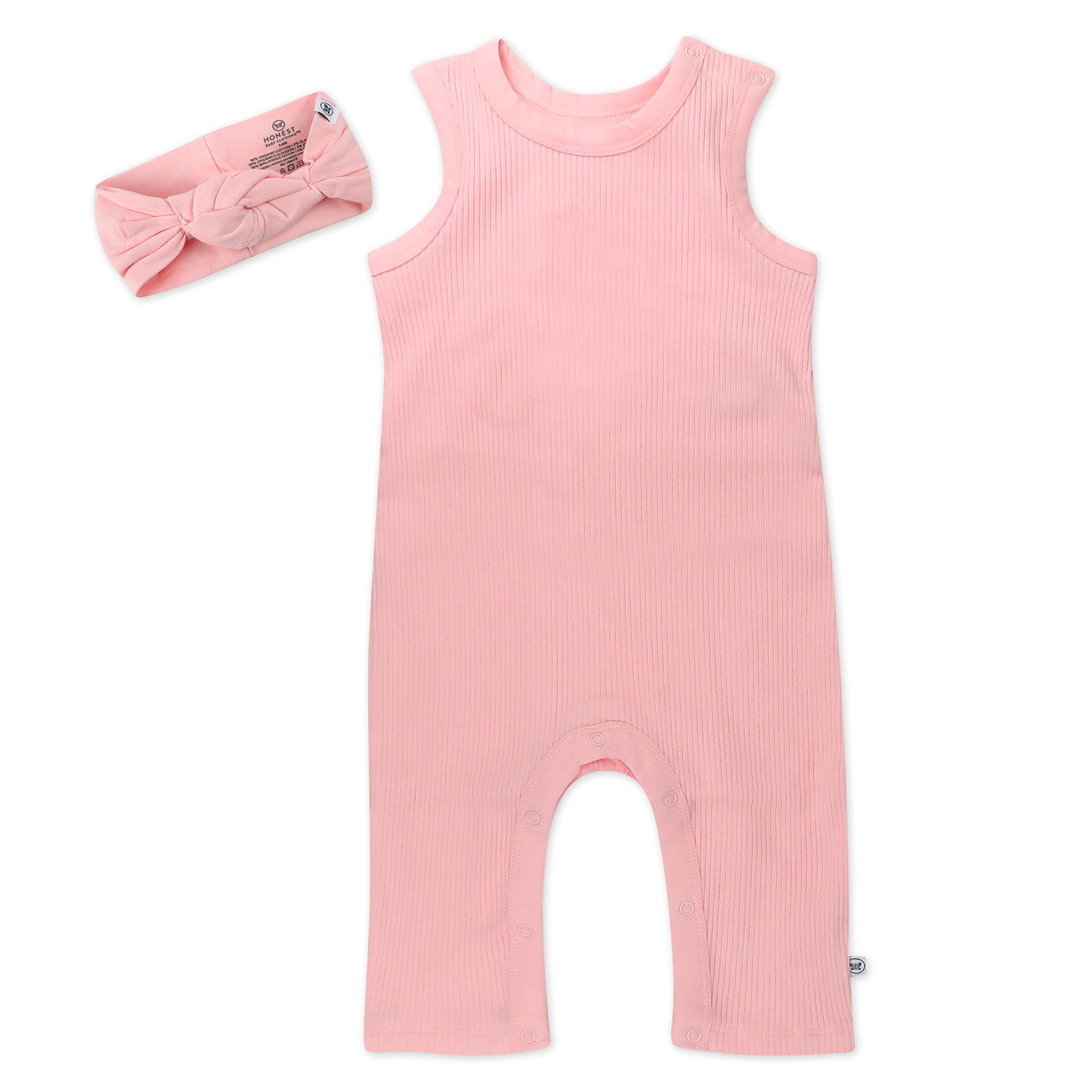 HonestBaby unisex-baby Romper Coverall Sets One-Piece Jumpsuit Organic Cotton for Infant Baby Boys, Girls, Unisex