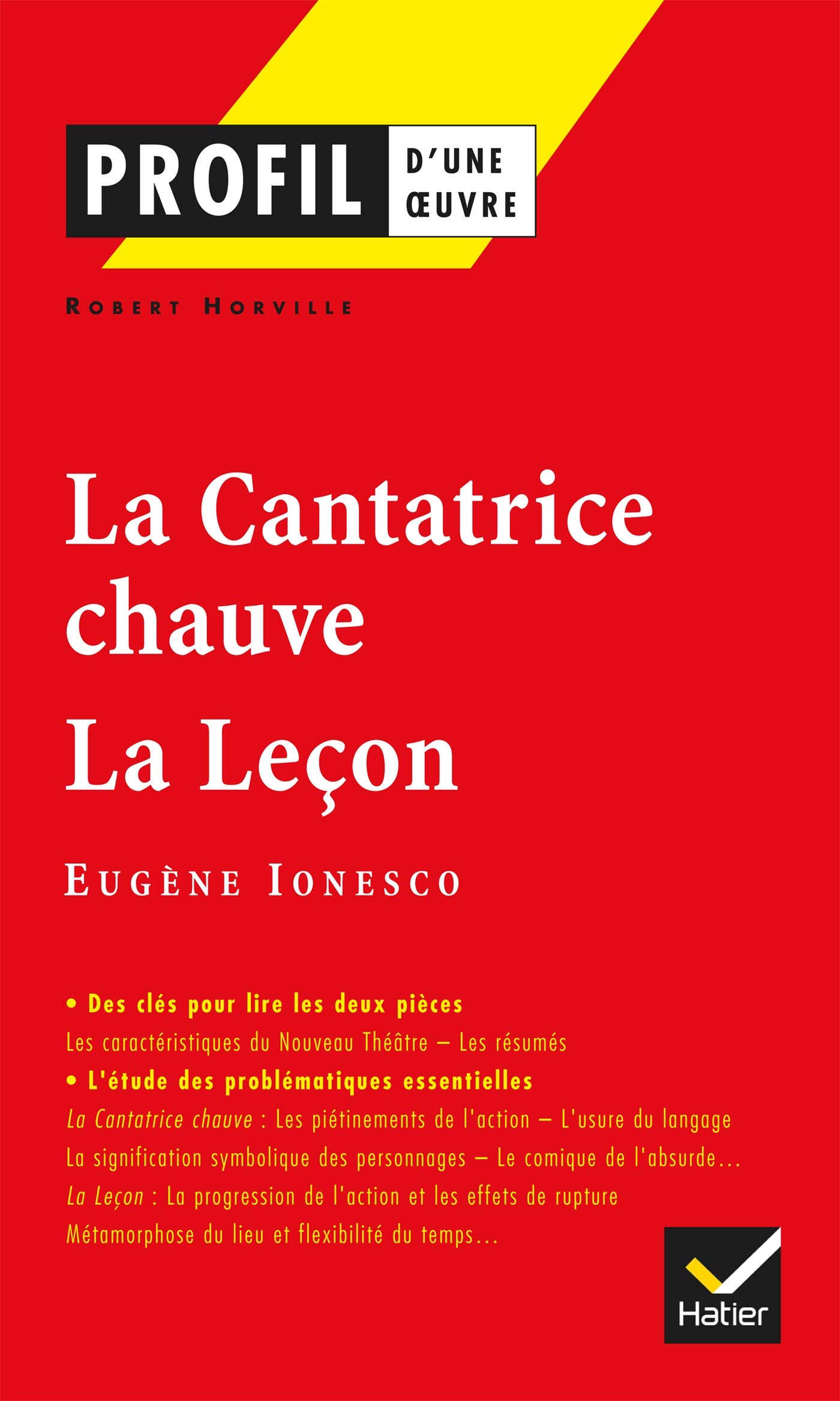 La Cantatrice Chauve 1950 La Lecon 1951 Eugene Ionesco La Cantatrice Chauve La Lecon Horville Robert Amazon It Libri