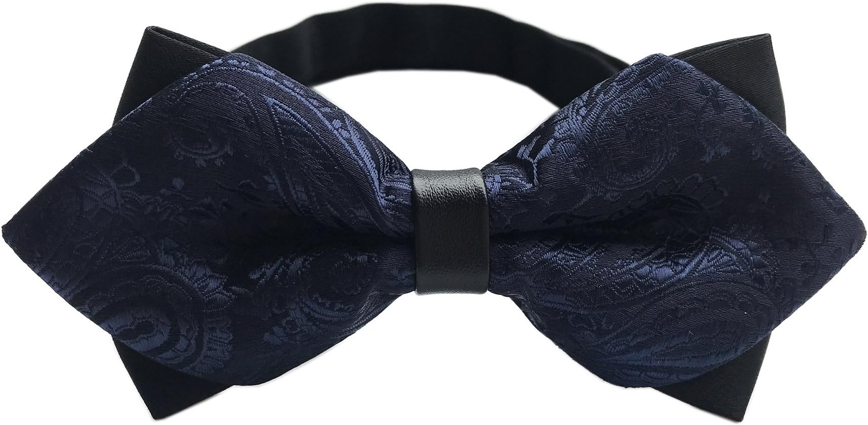Big Boy's Men's Floral Paisley Formal Double Layers Pre-Tied Bow Ties by Elfeves