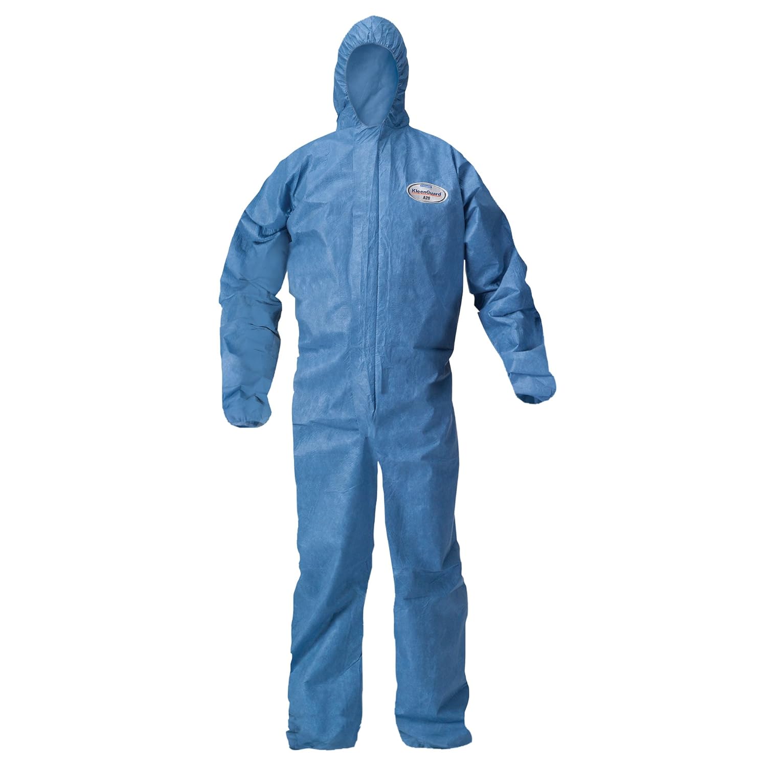 Kleenguard A20 Breathable Particle Protection Hooded Coveralls (58517), REFLEX Design, Zip Front, Elastic Wrists & Ankles, Blue Denim, 4XL, 20 / Case: Industrial & Scientific