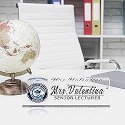 Name Plate for Desk, Custom Logo Desk Name Plate