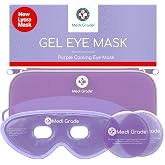Medi Grade Cooling Eye Mask for Dark Circles, 2 Gel Eye Pads, Purple Set