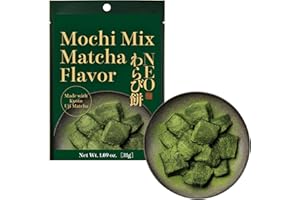 神戸のおまめさん みの屋 MINOYA WARABIMOCHI Japanese Sweets Wagashi Mochi Made In Japan (1 Pack, Matcha)