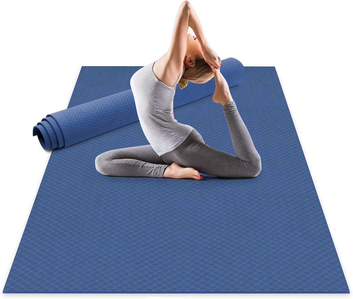 Odoland Large Exercise Mat 72'' x 48'' (6'x4') x6mm for Pilates