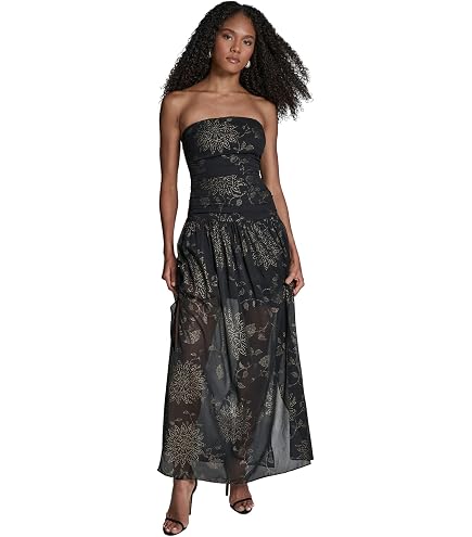 BCBG Women's Strapless Rounded Neckline, Black,0 : Clothing, Shoes & Jewelry