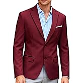 Barry.Wang Mens Casual Blazer Suit Jacket Two Buttons Sport Coat Lightweight Homecoming Business Daily Wedding Dress