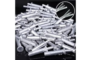10pcs Hammer Drive Expansion Rivet Aluminum Alloy Nail Head Piercing Knock Type Small Tapping Screw Fastener,6.4x23mm