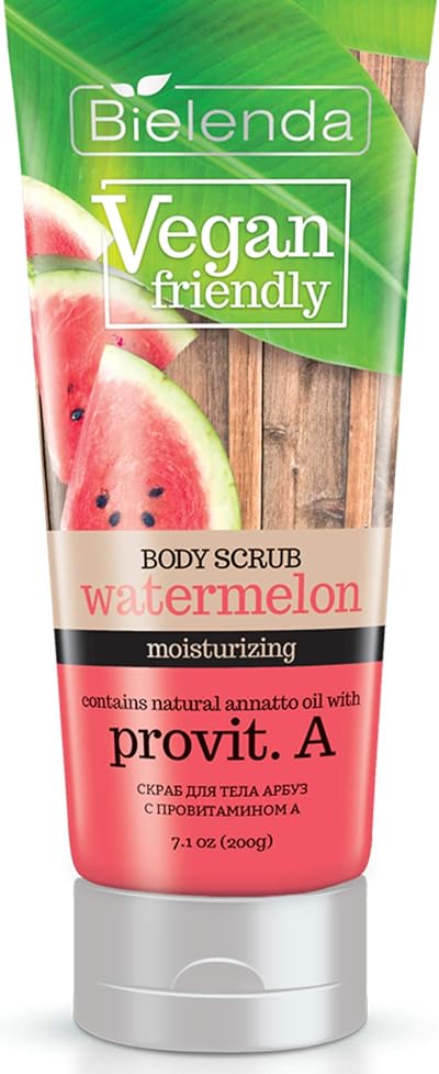 Bielenda Vegan Watermelon Body Scrub 200g Exfoliate Smooth Soft Skin