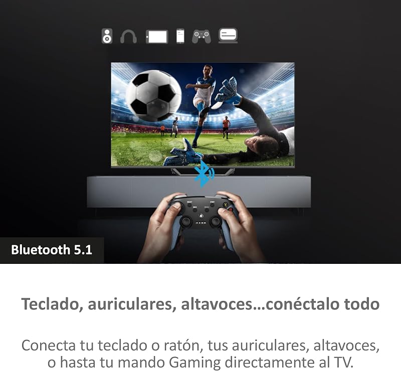 QLED 4K UHD H50S80EUX - Smart TV 50", Google TV, Dolby Audio, HDR 10, Smart Remote Control, Google Assistant, Bluetooth 5.1, DBX TV, HDMI 2.1 x 4, Sin Marcos, 2024