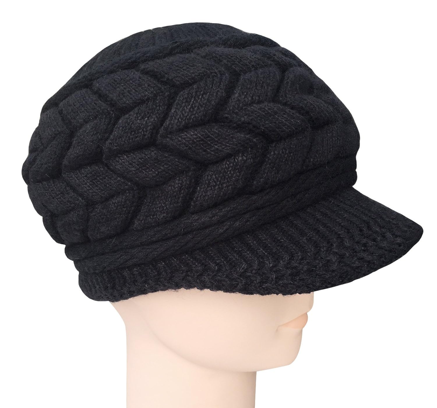 Loritta Women's Winter Knitting Skull Cap Wool Warm Beanie Hat With