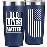 MASGALACC Funny Retirement Gift for Men, Dad, Grandpa, Father - 20oz Insulated Coffee Mug - Gag 40th, 50th, 60th, 70th, 80th Birthday Gift for Him from Son, Daughter, Friend