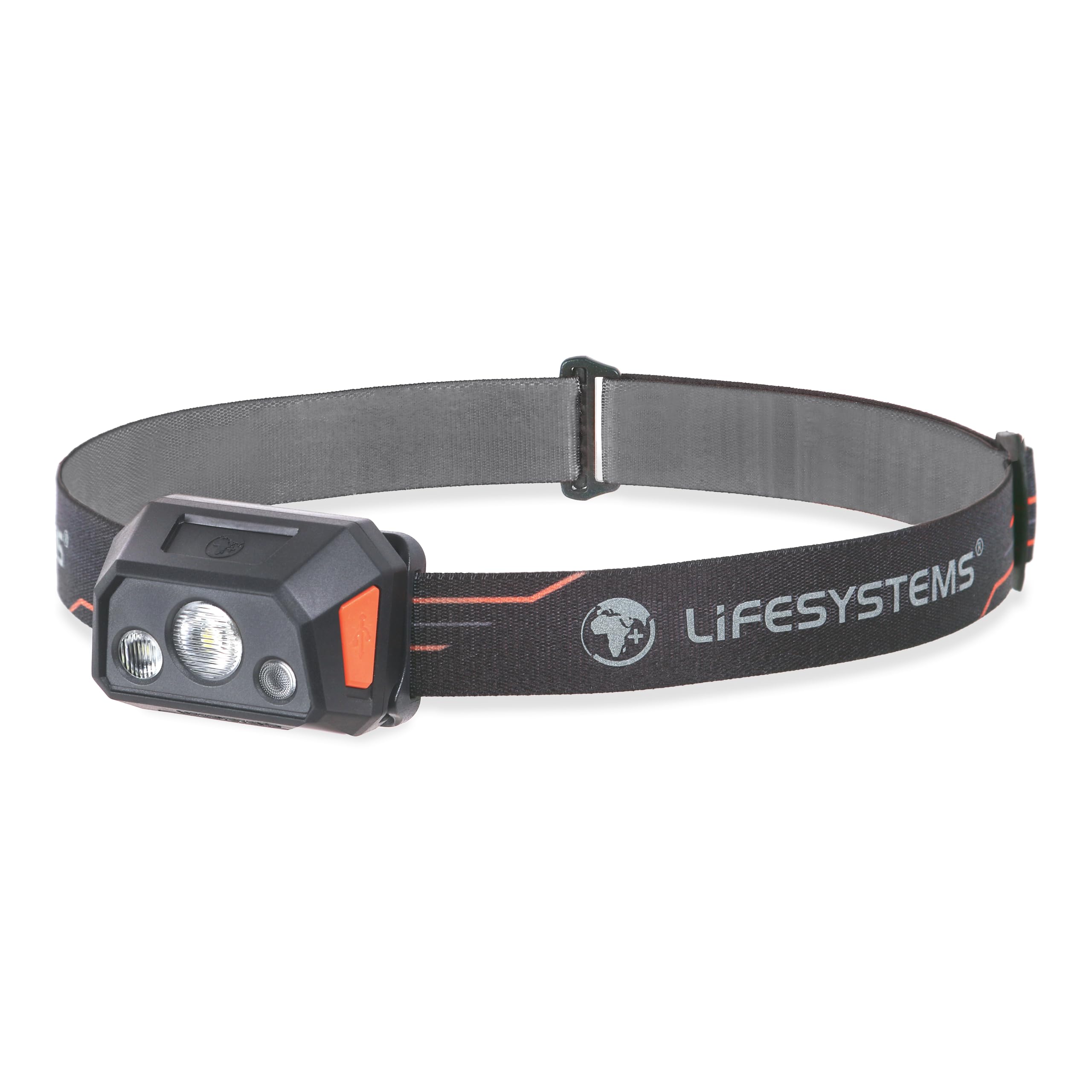 Lifesystems Intensity 300 Lumen Rechargeable Water Resistant LED Head Torch with Adjustable Beam Angle Plus 6 Lighting Modes