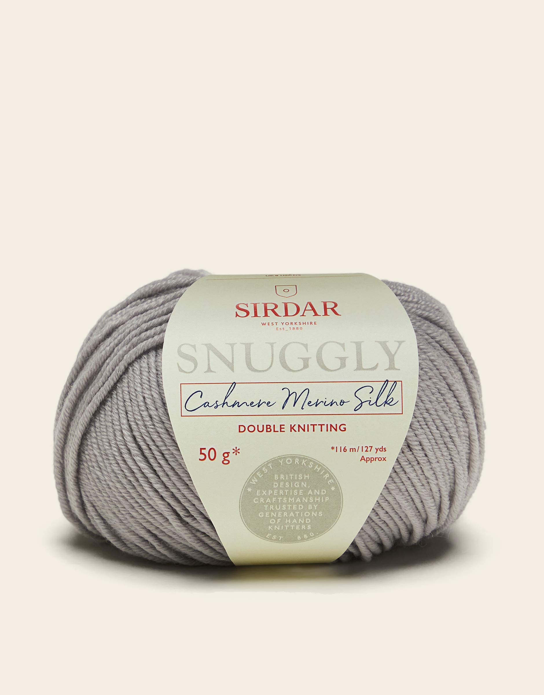 Sirdar Snuggly Cashmere Merino Silk DK, Silvery Moon (306), 50g