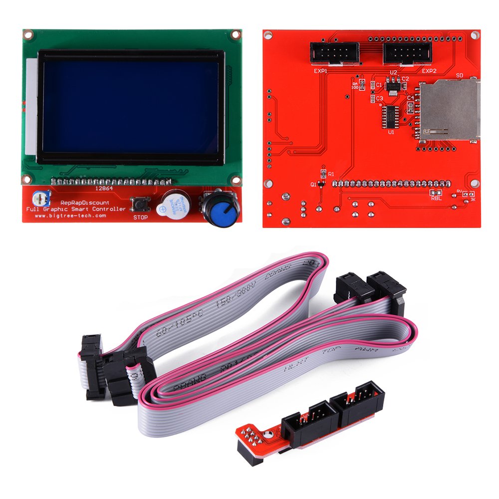 12864 LCD Graphic Smart Display Controller Module with Adapter + Cable for RepRap RAMPS 1.4 3D Printer Kit