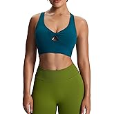 Aoxjox Women's Workout Sports Bras Twist Front Fitness Training Gym Bra Yoga Crop Lola Tank